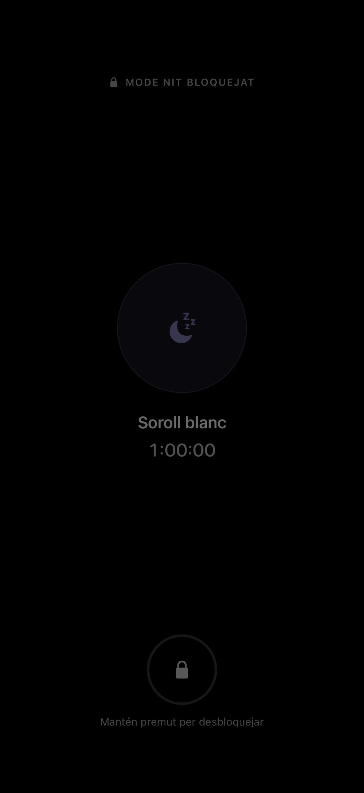 Mode nit de Calma bloquejat